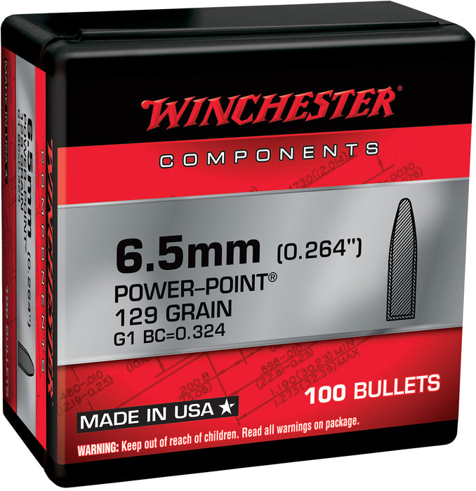 Winchester Ammo WB65PP129X Power-Point  6.5 Creedmoor 129 gr 100 Per Box/ 10 Case