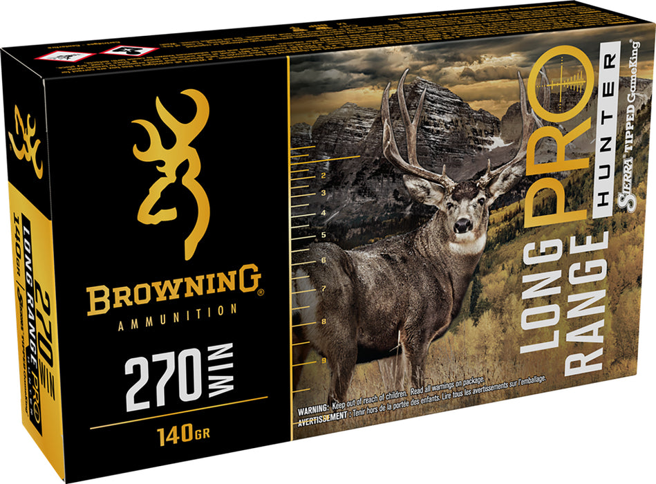 Browning Ammo B192502702 Long Range Pro  270Win 140gr 20 Per Box/10 Case