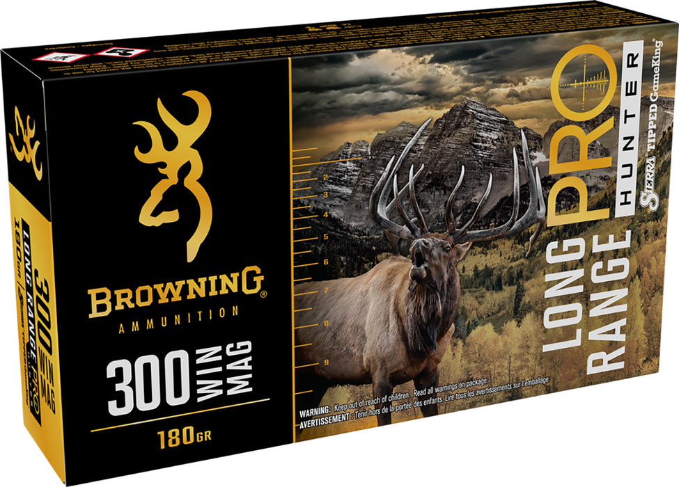 Browning Ammo B192503002 Long Range Pro  300Win Mag 180gr 20 Per Box/10 Case