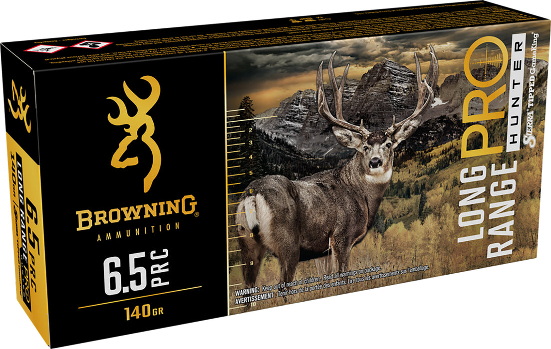 Browning Ammo B192565002 Long Range Pro  6.5PRC 130gr 20 Per Box/10 Case