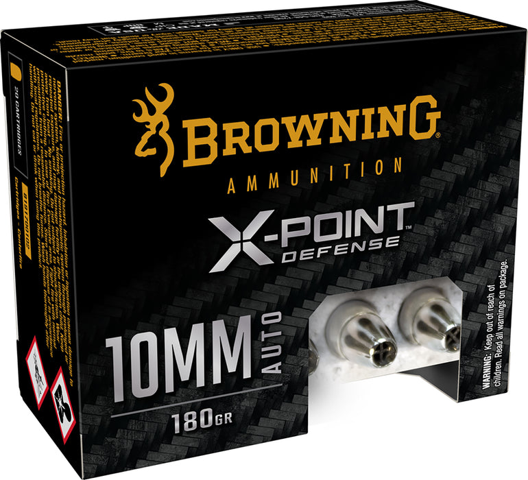 Browning Ammo B191700102 X-Point  10mm 180 gr 20 Per Box/ 10 Case