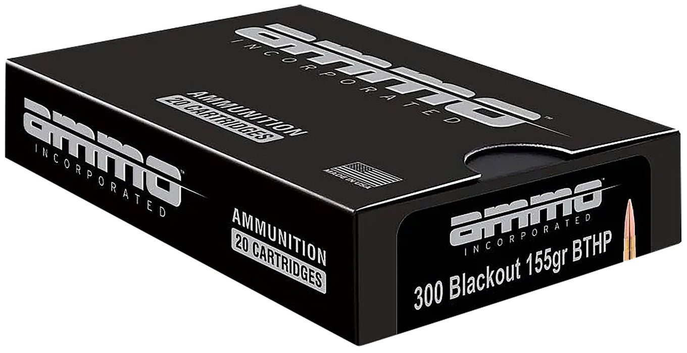Ammo Inc 300B155BTHPA20 Match  300 Blackout 115 gr Boat Tail Hollow Point 20 Per Box/ 10 Case