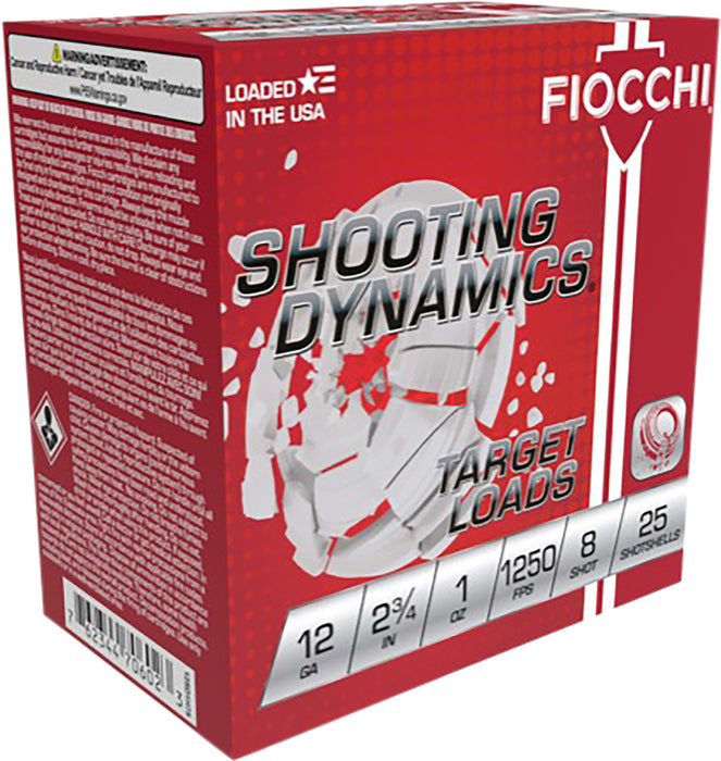 Fiocchi 12SD1X8 Shooting Dynamics 12Gauge 2.75" 1oz 8Shot