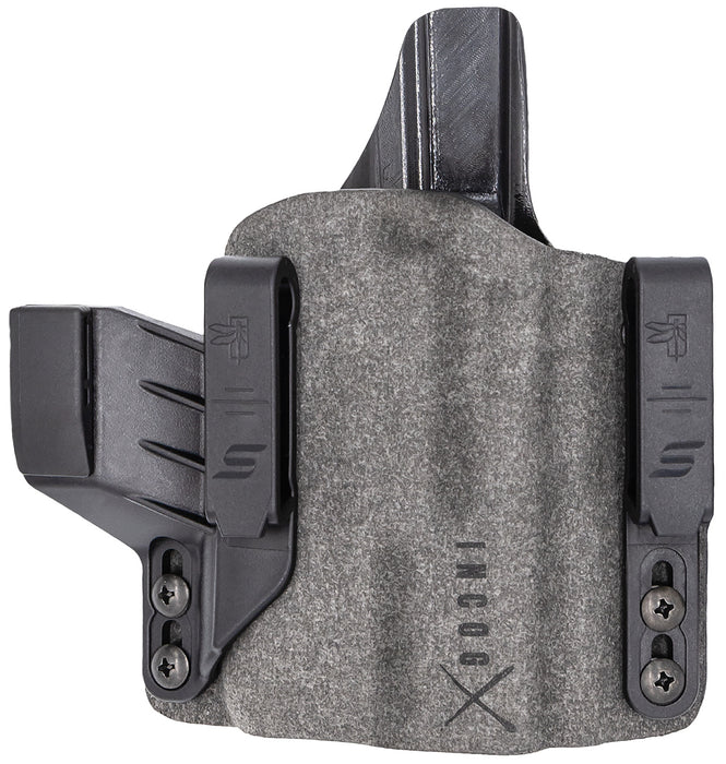Safariland INCOG0835A0CX261 Incog X  IWB Gray Cordura Fits Glock 17/19, Belt Clip Mount, Right Hand