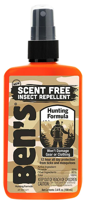 Adventure Medical Kits 00067366 Ben's Hunting Formula Unscented 3.40oz Spray Repels Mosquitos/Ticks Effective Up to 12 hrs