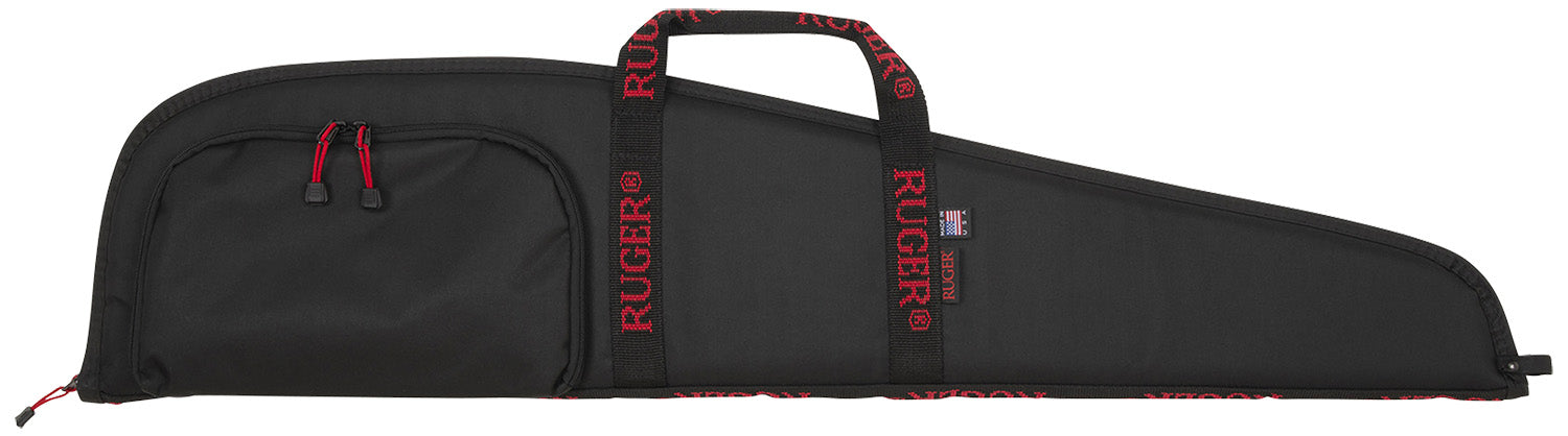 Ruger 27140 Rifle Case  40" Black Endura w/ Red Ruger Logo Accessory Pocket & Foam Padding