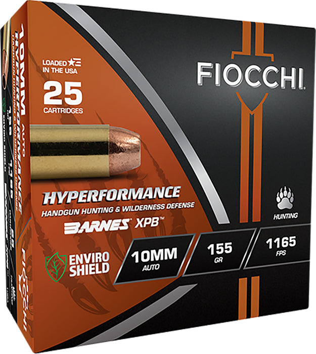 Fiocchi 10BA Hyperformance  10mm 155gr XPB 25 Per Box/8 Case