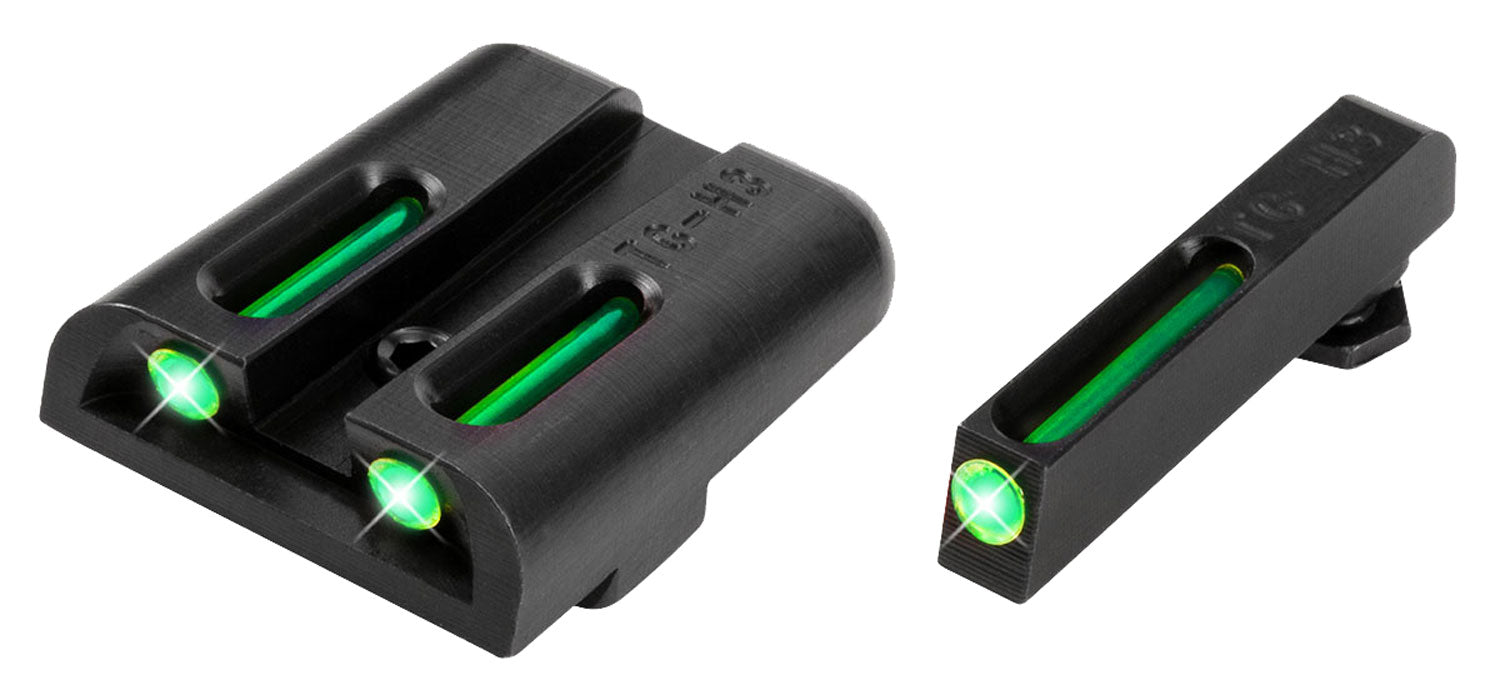 TruGlo TG131ST1 TFO  Green/Tritium/Fiber Optic Front Sight-Green/Tritium/Fiber Optic Rear Sight Sig Sauer P-Series #8 Front/#8 Rear