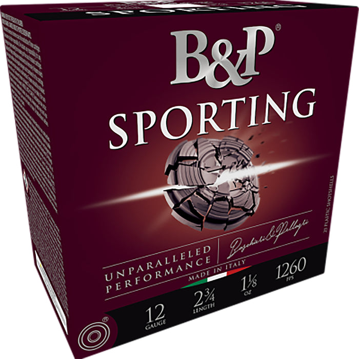 B&P Ammunition 12B1SH75 Sporting Clay  12Gauge 2.75" 1oz 7.5Shot 25 Per Box/10 Case