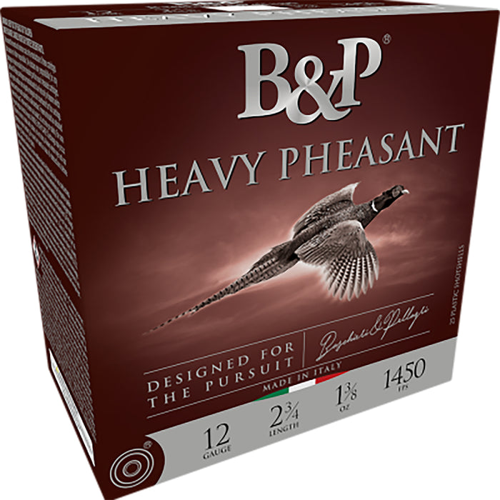 B&p Ammunition 123B58H5 Heavy Pheasant  12Gauge 3" 1 5/8oz 5Shot 25 Per Box/10 Case
