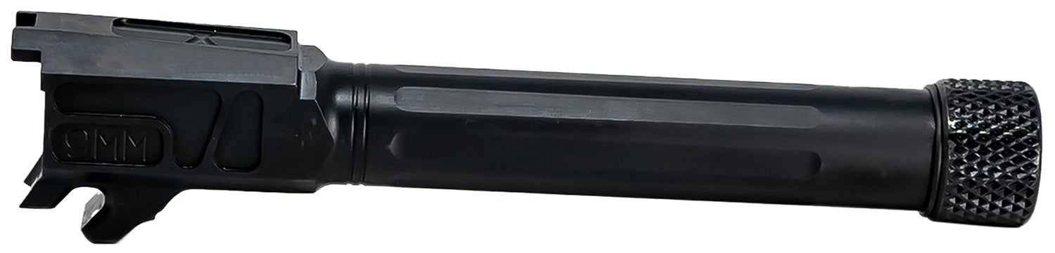 Faxon Firearms 365B910NXSOQT Match Series  9mm Luger Fluted Threaded Black Nitride Stainless Steel, Fits Sig P365 XL
