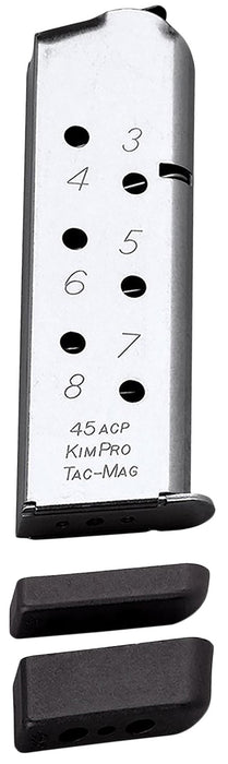 Kimber Mfg.,inc 1100721A Tac-Mag  8rd 45 ACP Silver Stainless Steel