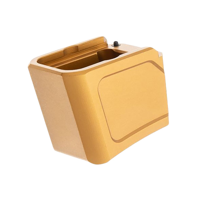 Tyrant CNC TDG19MAGEXGLD  Magazine Extension Fits Glock 19/23 Gen 4/5 Gold Aerospace Grade Aluminum