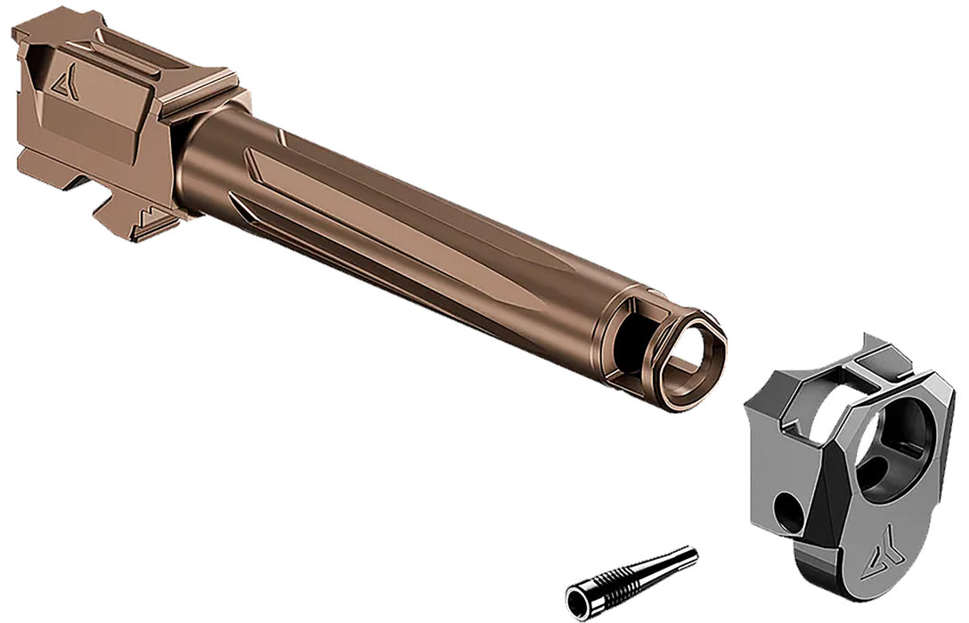 Radian Weapons R0839 Ramjet & Afterburner Combo 9mm Luger Compatible w/Glock 17 Gen5, Bronze Stainless Steel