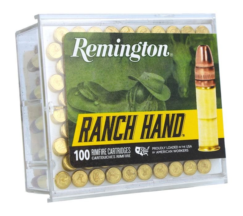 Remington Ammunition R21273 Ranch Hand Rimfire 22LR 38gr Copper Plated Hollow Point 100 Per Box/50 Case