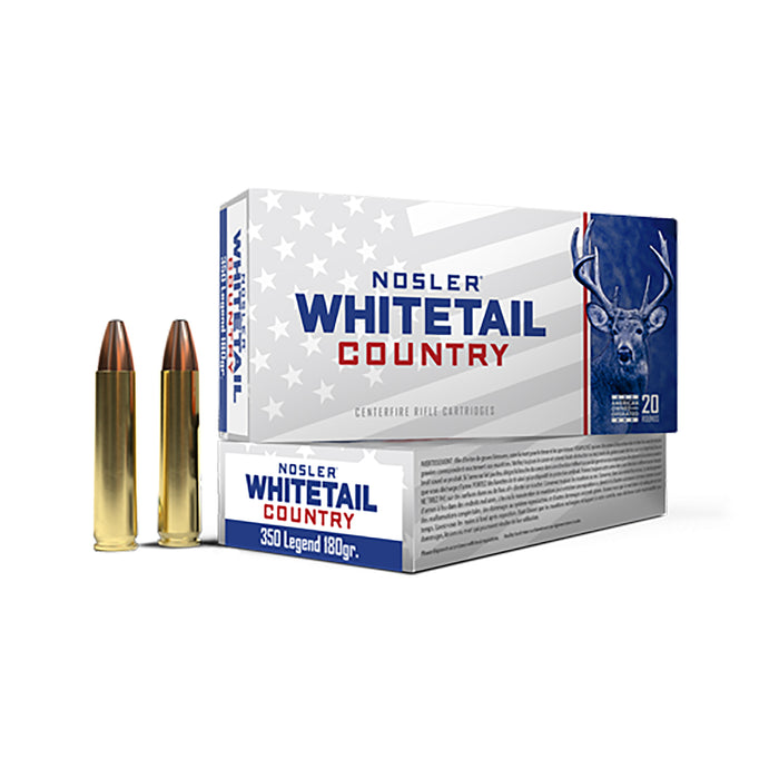 Nosler 40130 Whitetail Country  350Legend 180gr 20 Per Box/10 Case