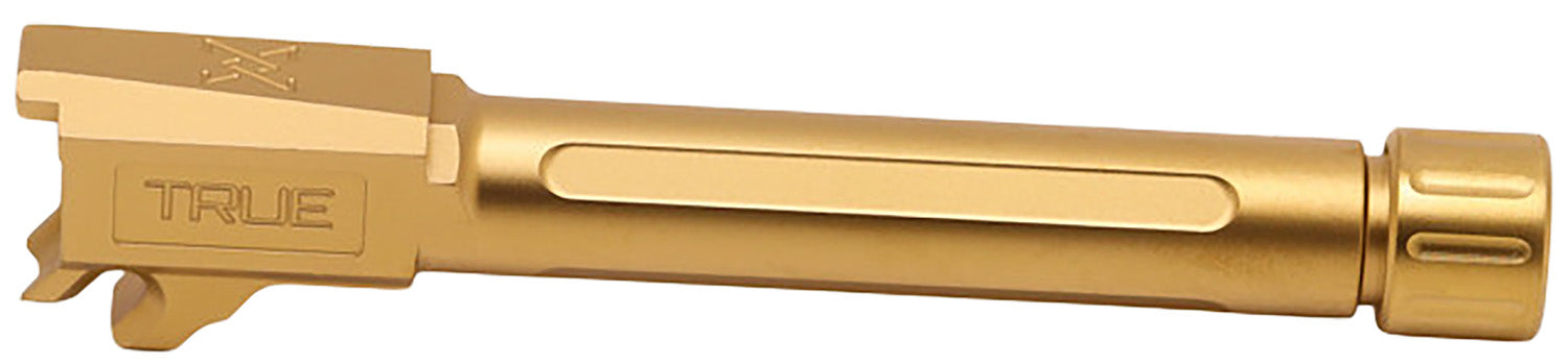 True Precision Inc TPP365FBXTG Sig  9mm Luger 4.30" Threaded Gold TiN Stainless Steel, Fits Sig P365 Fuse