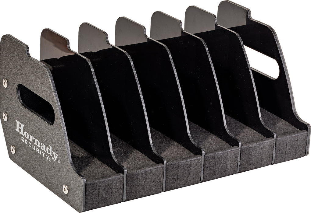 Hornady 95832 6 Gun Pistol Rack Metal w/Foam and Plastic Dividers Holds 6 Pistols