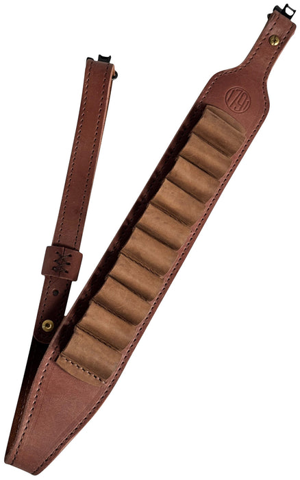1791 Gunleather HNTASLRBRWA Hunt Ammo Sling Oiled Brown Leather 32" to 37" OAL Rifle