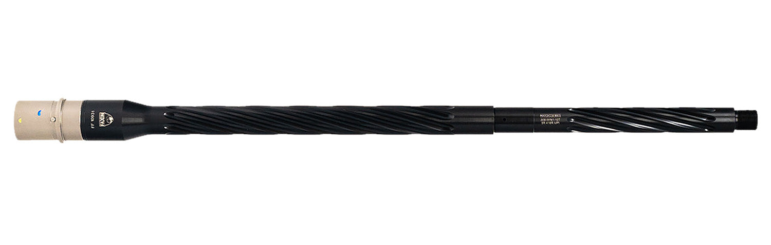 Faxon Firearms 10B810R20SHQ5RNP3  Match 308 Win 20" Spiral Fluted Black Salt Bath Nitride 416-R Stainless Barrel