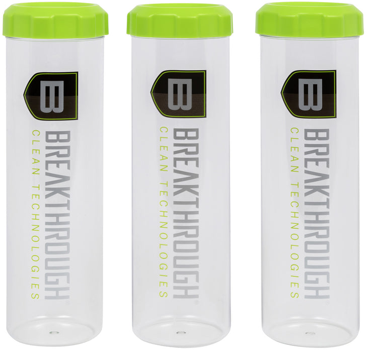 Breakthrough Clean BTSCT3PK  Suppressor Tubes Clear/Green 3 Pack