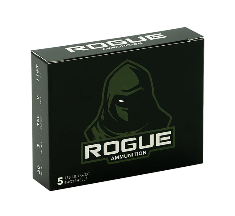 Rogue Ammunition RA-TSS-20-3-158-9 Rogue  20Gauge 3" 1 5/8oz 9Shot 5 Per Box/20 Case