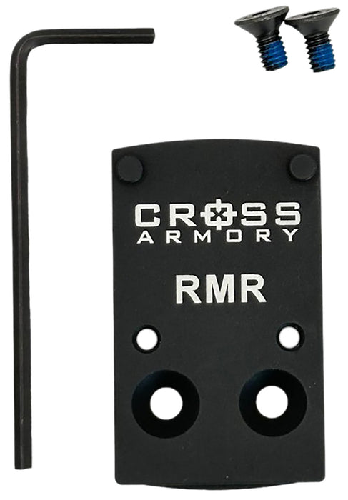 Cross Armory CRRMADAPTER  Adapter Plate Black Oxide Aluminum Compatible w/ RMR Optics