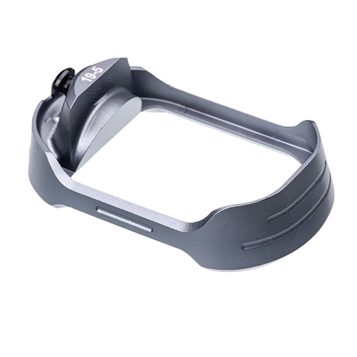 Tyrant CNC TDG19G5MWGREYBLKSCREW  Magwell Fits Glock 19 Gen 5 Grey Aluminum