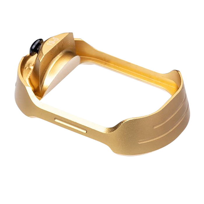 Tyrant CNC TDG19G5MWGOLDBLKSCREW  Magwell Fits Glock 19 Gen 5 Gold Aluminum