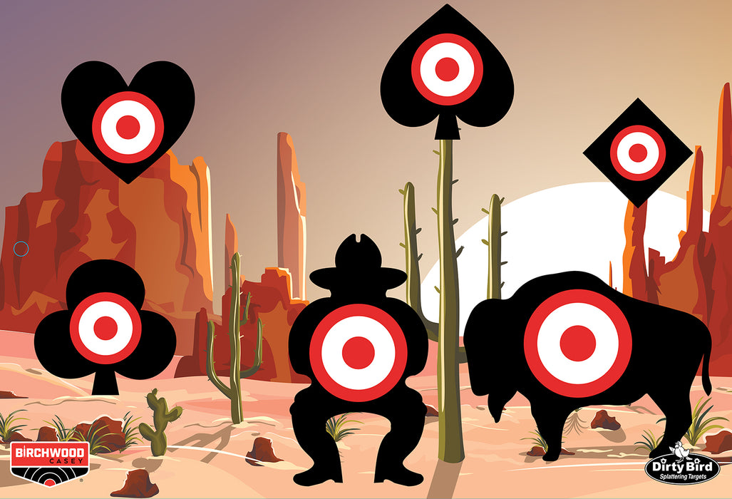 Birchwood Casey BC-35776 Dirty Bird Target Aces High 12" x 18" 6 Pack