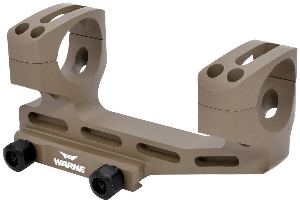 Warne LRSKEL30DE Skeletonized Scope Mount/Ring Combo Extended Dark Earth Aluminum 30mm Tube MSR 20 MOA