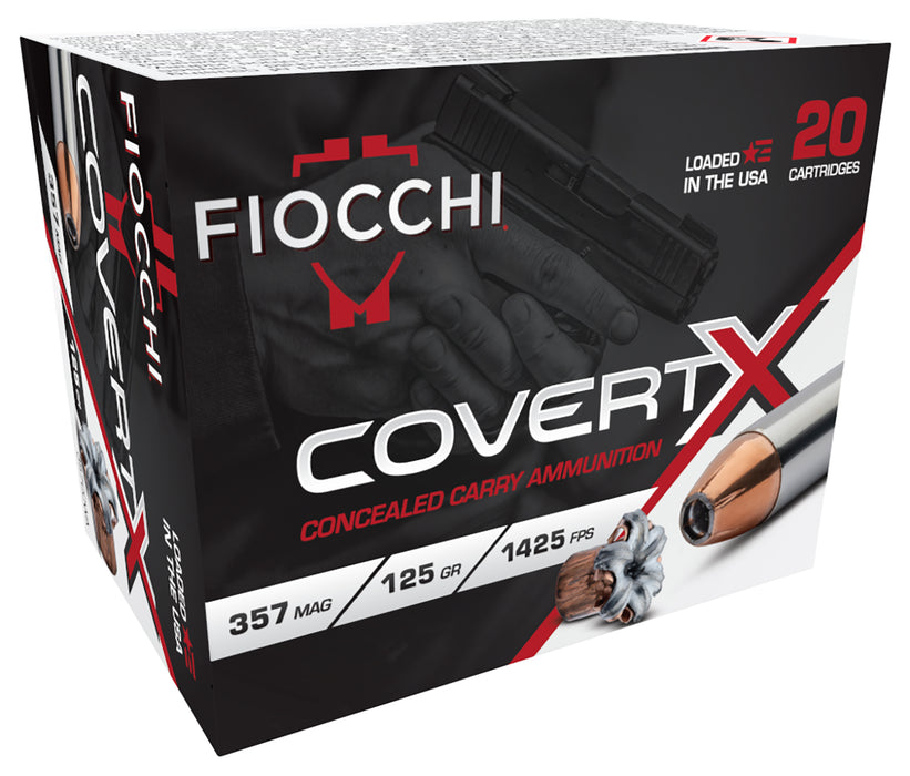 Fiocchi 357CCWA CovertX  357Mag 125gr Jacketed Hollow Point 20 Per Box/10 Case