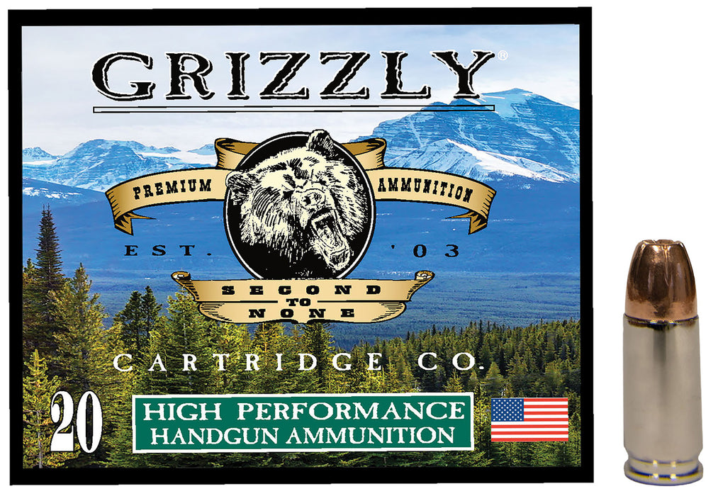 Grizzly Ammo GC9MM19mm Luger 115gr Jacketed Hollow Point 20 Per Box/10 Case