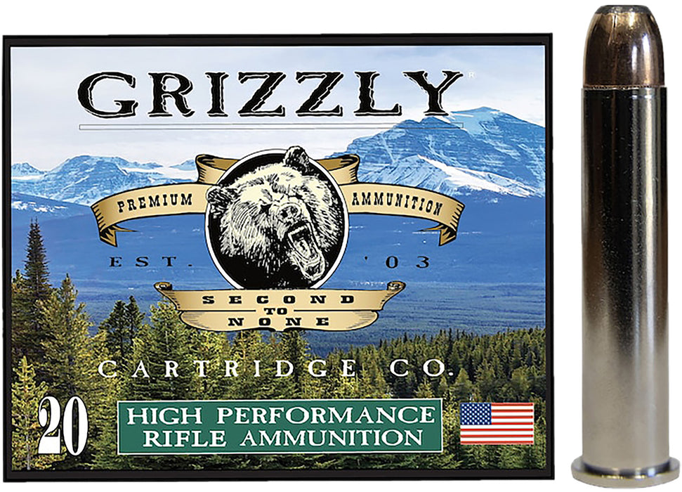 Grizzly Ammo GC45/70+P3   45-70Gov+P 350gr Bonded Flat Point 20 Per Box/10 Case