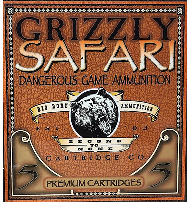 Grizzly Ammo GC47NE2   470NitroExpress 500gr Solid Brass 5 Per Box/10 Case