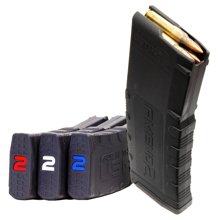 Amend2 3PACK556BLK30 MOD-2  30rd 5.56 NATO Fits AR-15 Red/White/Blue Polymer
