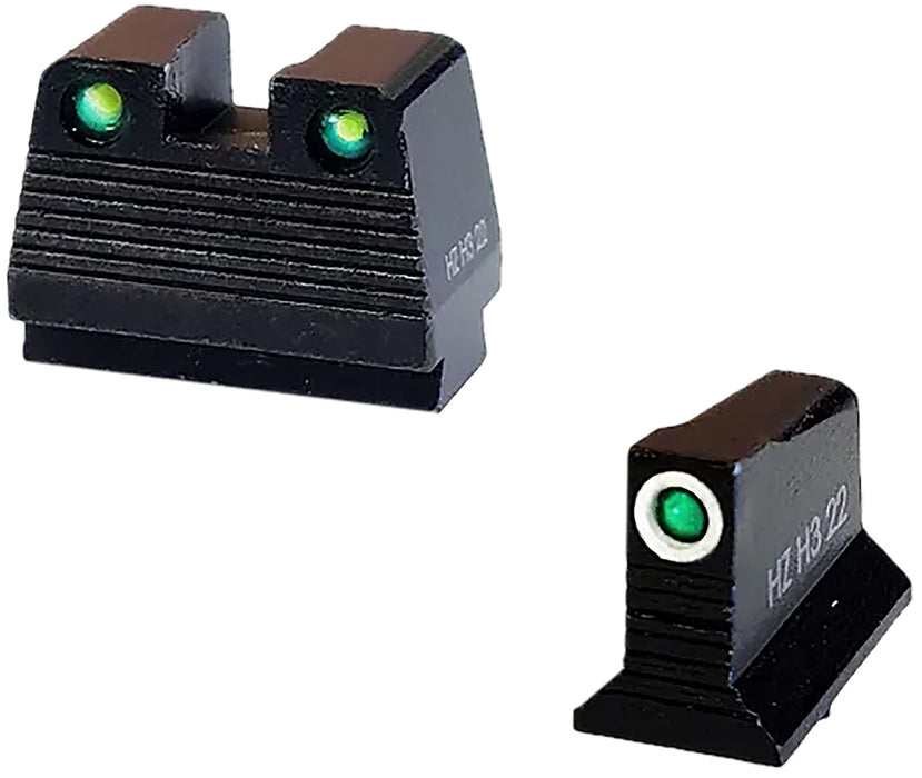 HiViz GMNG21-2 Co-Witness Tritium Night Sight Set Green Fits Glock MOS Models 9mm/40 S&W/357 Sig