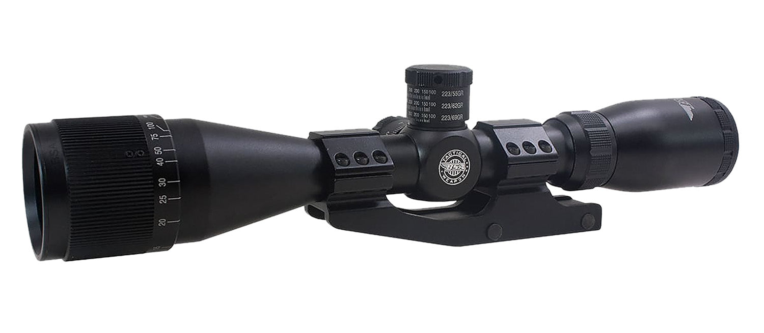 BSA TW312X40W1PMTB Tactical Weapon  Matte Black 3-12x40mm Mil-Dot AO Reticle