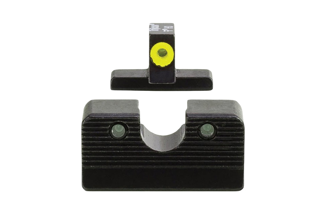 Trijicon 600999 HD XR Night Sight Set Green Tritium/Yellow Outline Front, Green Tritium Rear, Black Frame, Fits FN 509