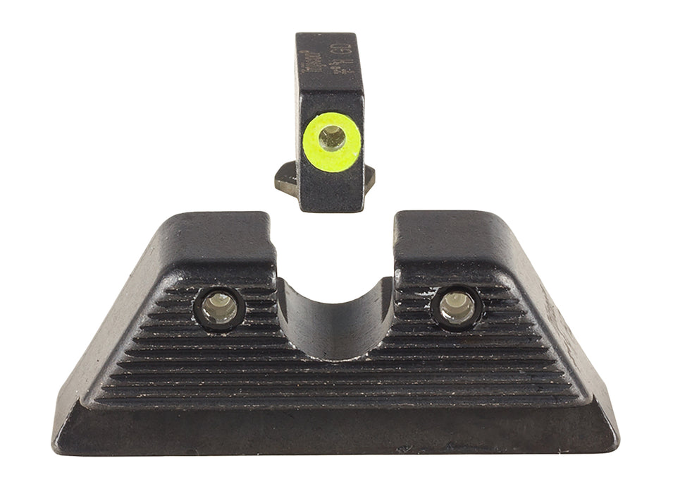 Trijicon 601091 HD XR Night Sight Set Green Tritium/Yellow Outline Front, Green Tritium Rear, Black Frame, Fits Most Glock/17 MOS/19 MOS/45 MOS