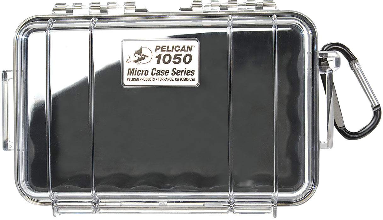 Pelican 1050025100 Micro Case  Black/Clear Polycarbonate 7.99" Long