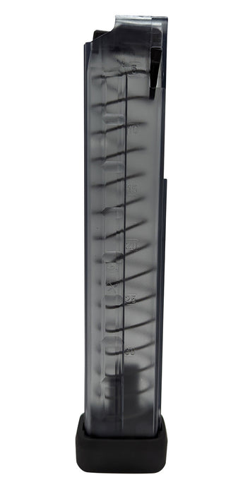 B&T Firearms BT30183N   30rd 9mm Luger Fits MP9/TP9/APC9/SPC9 Translucent Black Polymer w/Bumper