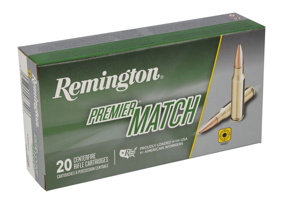 Remington Ammunition 21485 Premier Match 308Win 168gr Sierra MatchKing BTHP 20 Per Box/10 Case