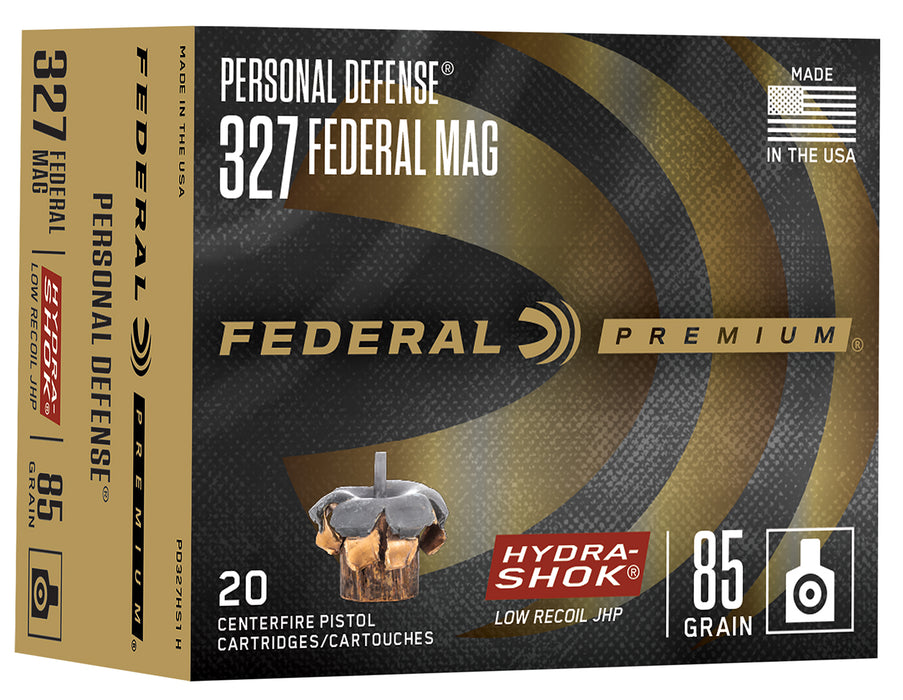 Federal PD327HS1H Hydra-Shok  327Federal Mag 85gr Jacketed Hollow Point 20 Per Box/10 Case