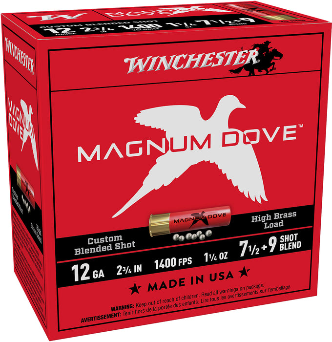 Winchester Ammo MD2079 Magnum Dove  20Gauge 2.75" 1oz 7.5/9Shot 25 Per Box/10 Case