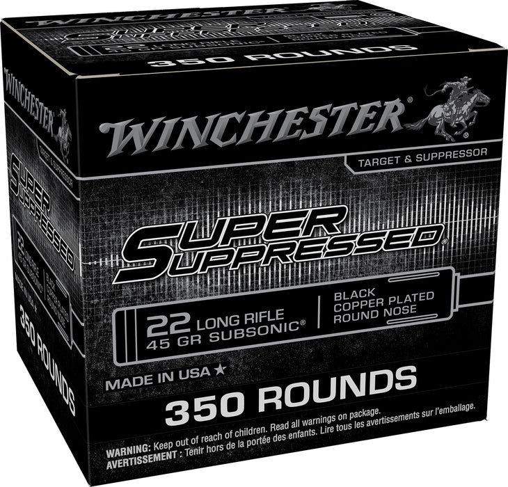 Winchester Ammo SUP22LRB2 Super Suppressed  22LR 45gr 350 Per Box/4 Case