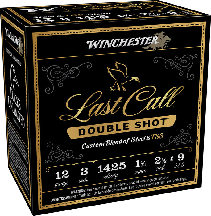 Winchester Ammo LCDS1239 Last Call Double Shot 12Gauge 3" 1 1/4oz 2.5/9TSS Shot 25 Per Box/10 Case