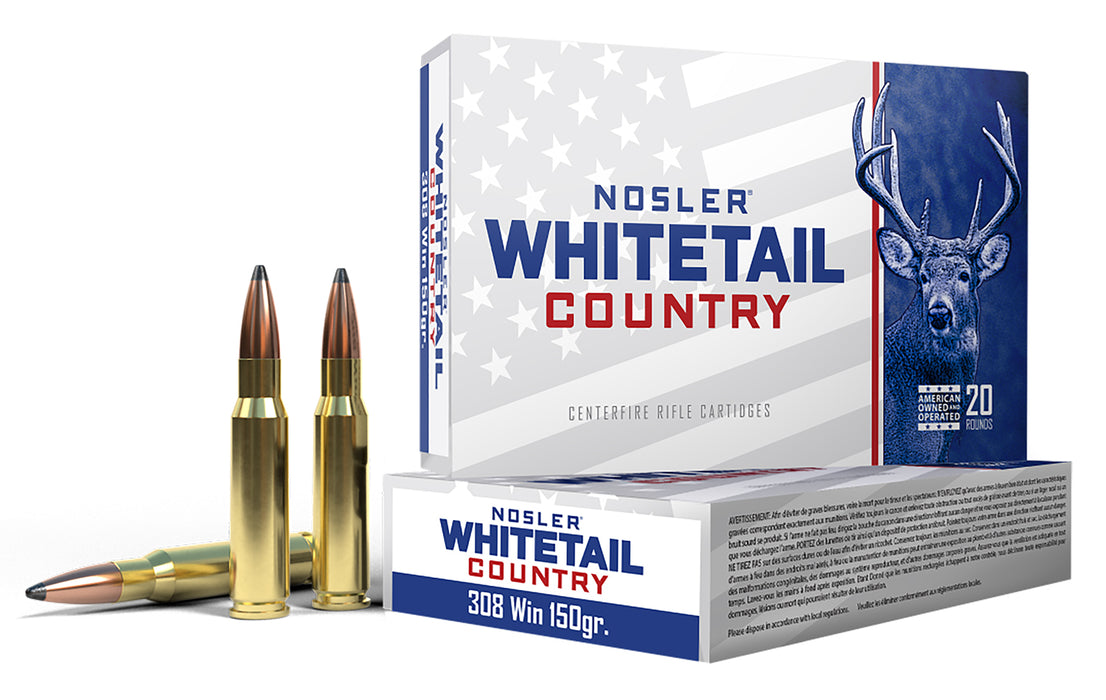 Nosler 40128 Whitetail Country  308Win 150gr 20 Per Box/10 Case