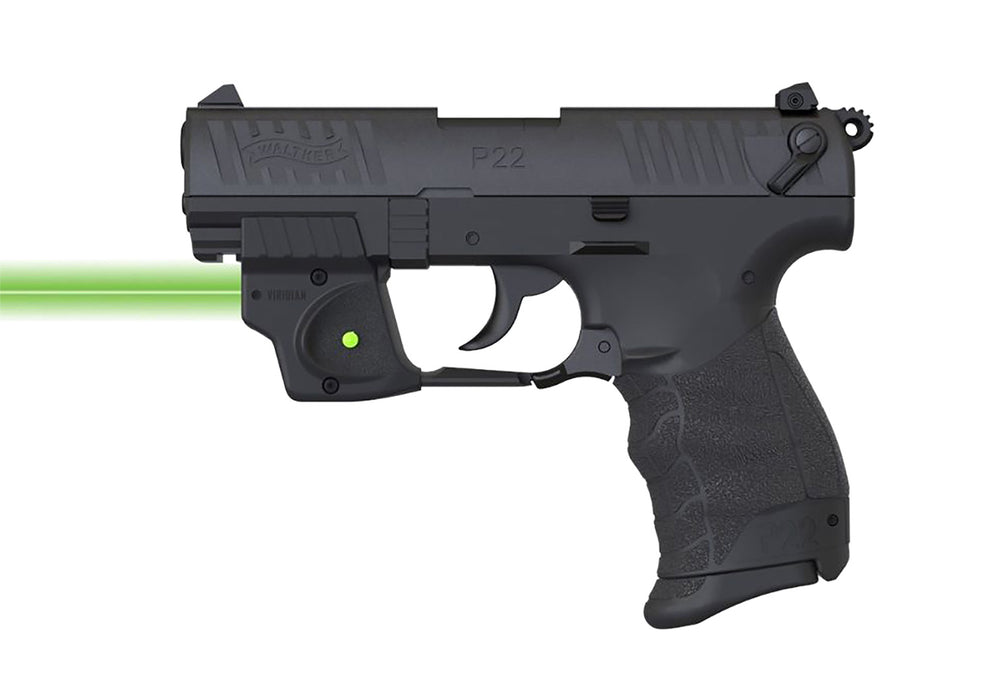 Viridian 9120097  E-Series Fits Walther P22 Green Laser Black Polymer Rail Mount Mount