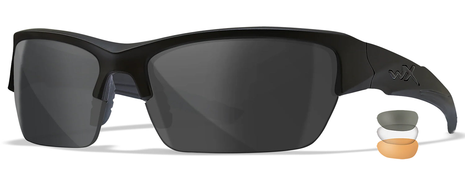 Wiley X CHVAL06 Valor  Smoke Gray/Clear/Light Rust Lens Polycarbonate Matte Black Frame